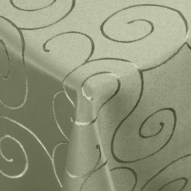Kringel Ornamente Tischdecke Hellgrün eckig