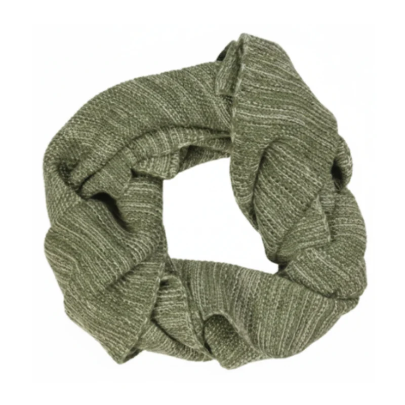 Ib Laursen Halstuch Grün Melange – Gestricktes Baumwolltuch
