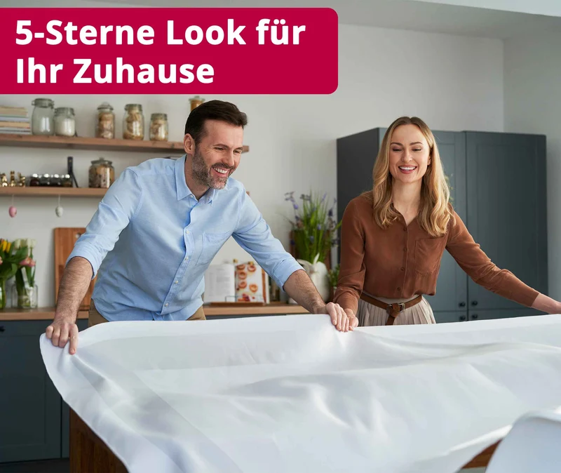100% Baumwolle Damast Tischdecke weiß rund