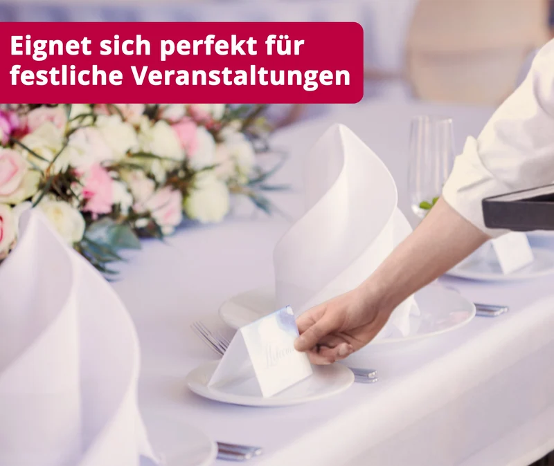 100% Baumwolle Damast Tischdecke weiß eckig