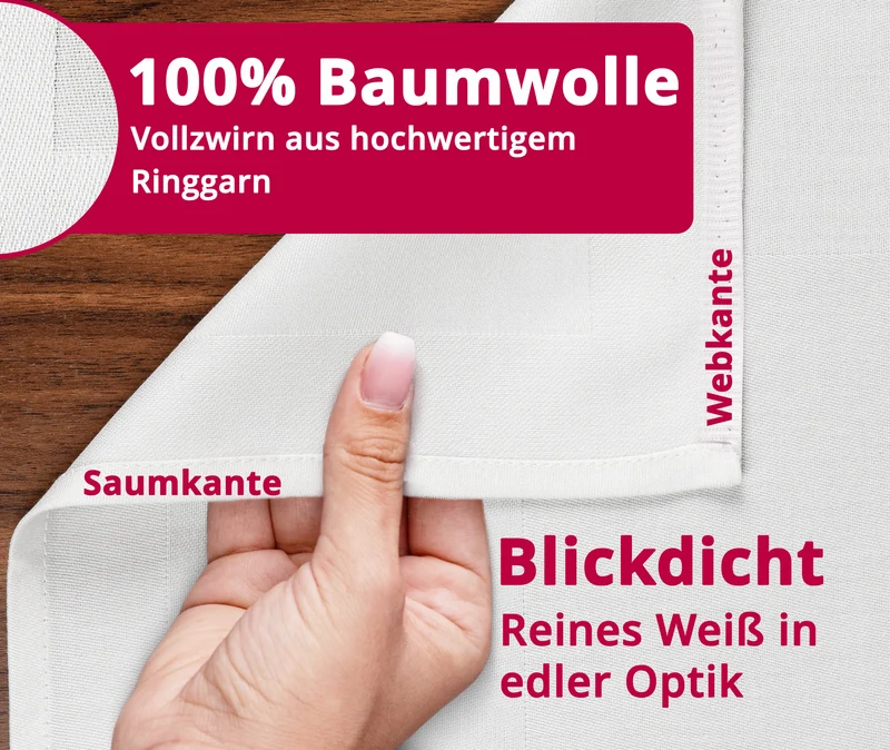 100% Baumwolle Damast Tischdecke weiß eckig