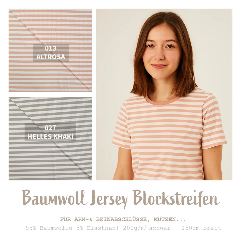 Baumwolljersey Blockstreifen *Ab 50cm
