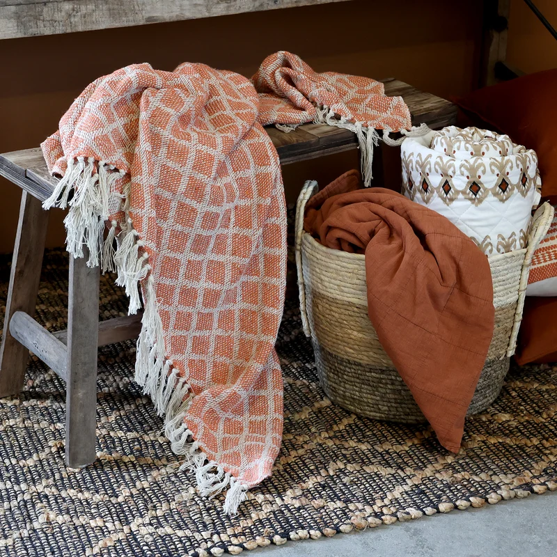 Chic Antique Aix Plaid Terracotta