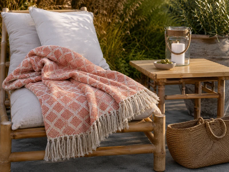 Chic Antique Aix Plaid Terracotta