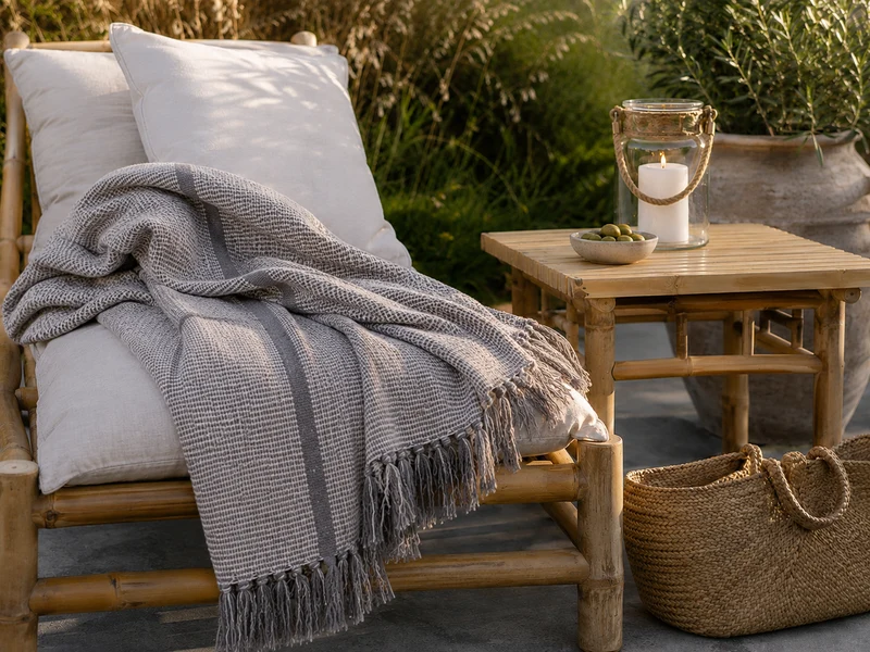 Chic Antique Aix Plaid Mokka