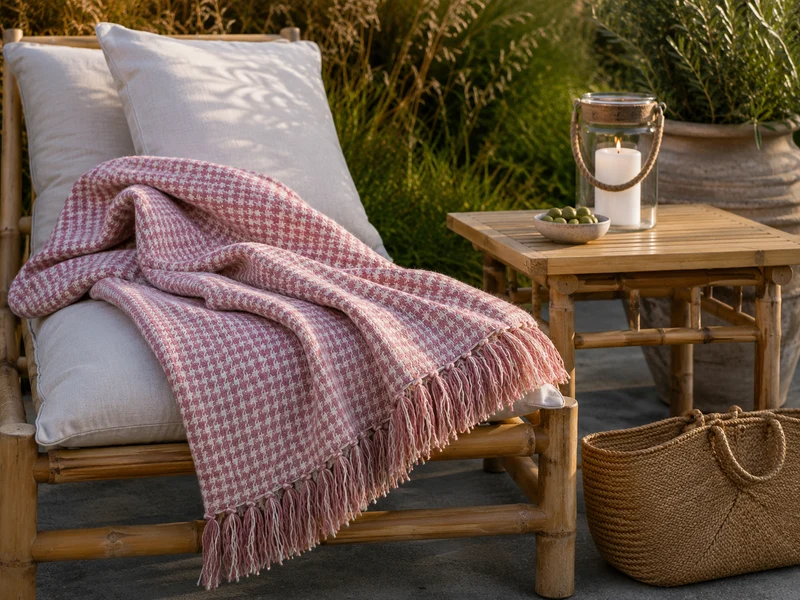Chic Antique Aix Plaid Himbeere