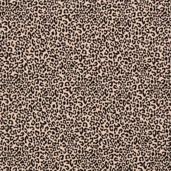 Baumwolljersey Leo beige-schwarz *Ab 50cm