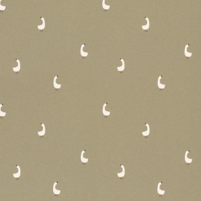 Baumwolljersey Gänse khaki *Ab 50cm