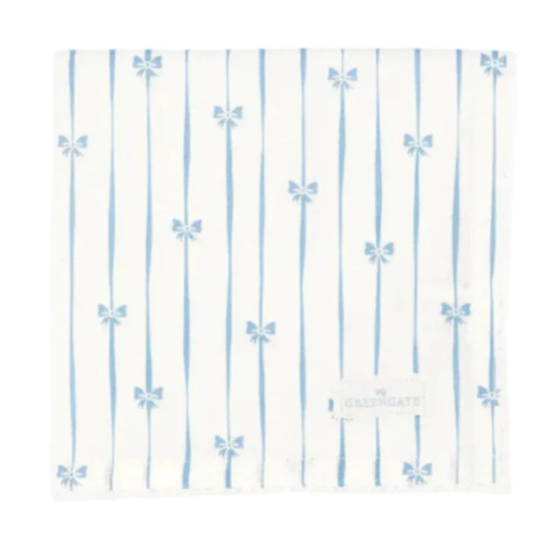 GreenGate Stoffserviette Dolobella Hellblau mit Spitze 40x40 cm