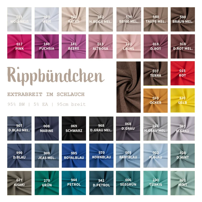 Rippbündchen überbreit *Ab 25 cm