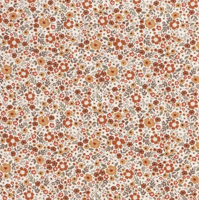 Baumwolljersey Blumen terra *Ab 50cm