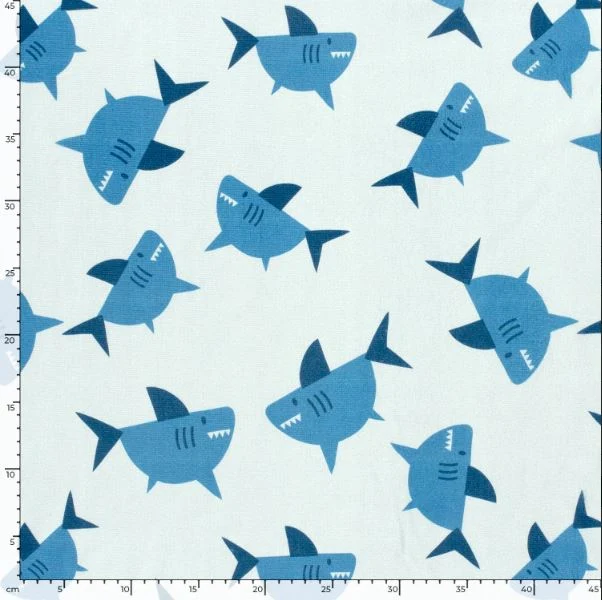 Frottee Haie hellblau *Ab 50cm