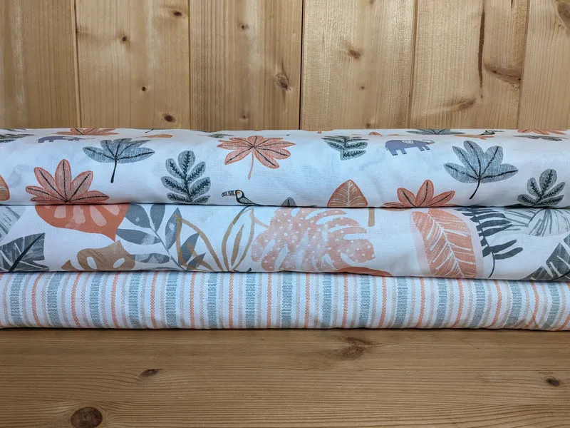 Baumwolle digital bedruckt Pixel Streifen orange *Ab 50cm