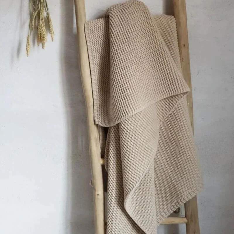 Dickgestrickte Plaid Decke York