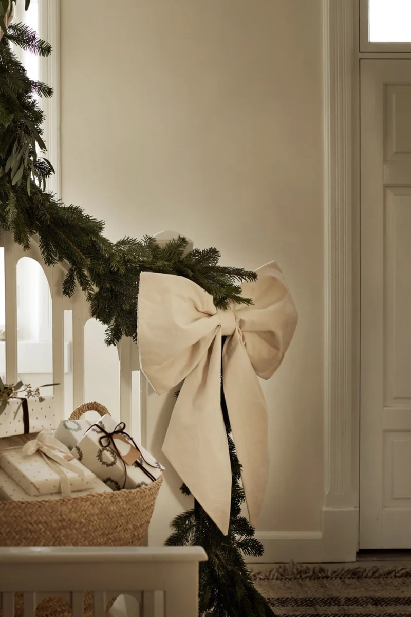 Weihnachts-Schleife / Christmas Bow - Creme - XL 40 x 60 cm