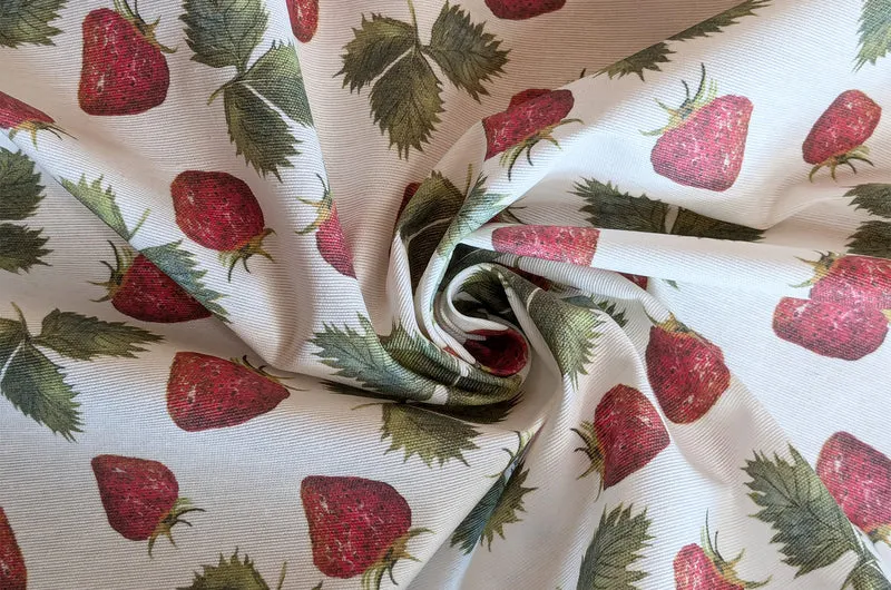 Tischdeckenstoff - Erdbeeren *Ab 50cm