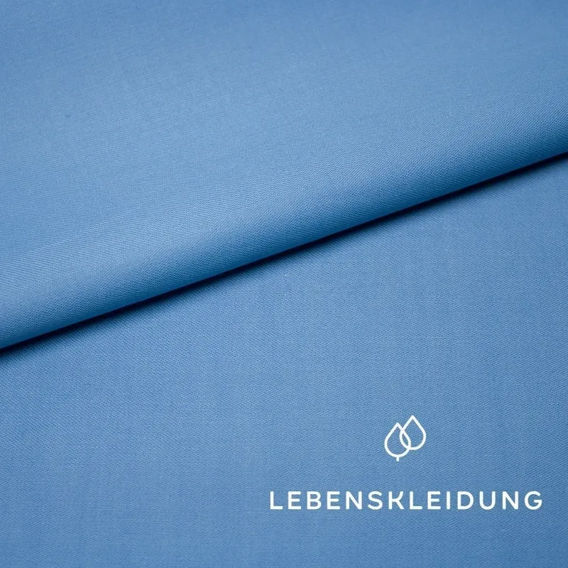 Bio Satin glatt - Eisblau
