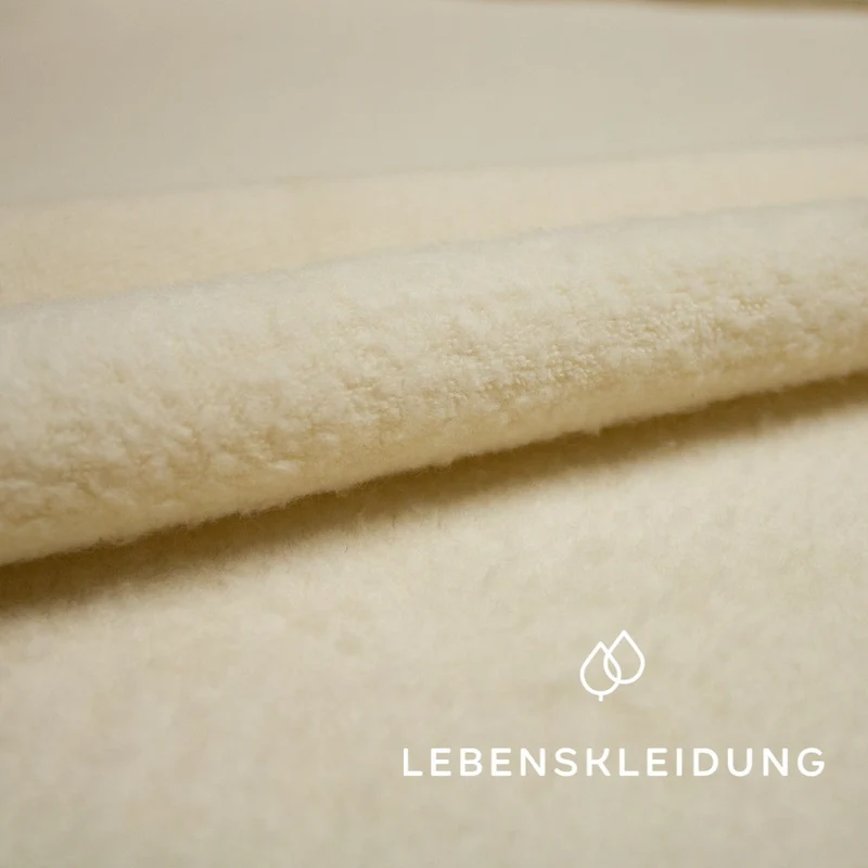 Bio Plüsch Stoff - Natur — ganze Rolle (40 m)