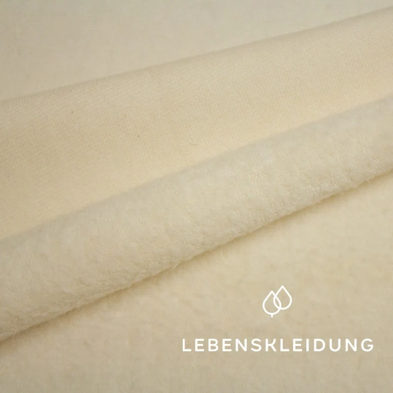 Bio Plüsch Stoff - Natur — ganze Rolle (40 m)