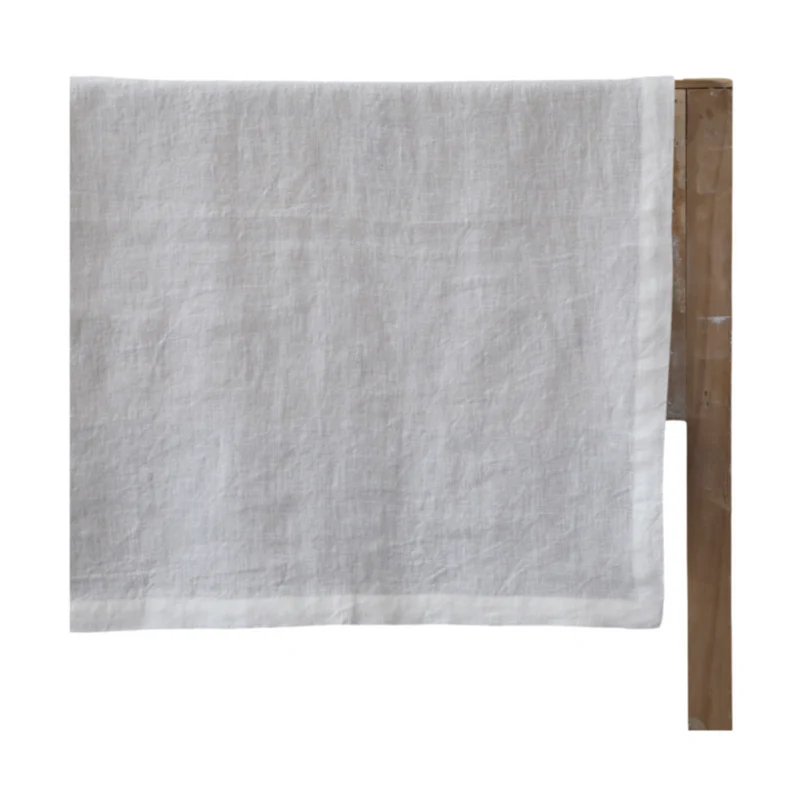 Chic Antique Tischdecke aus 100 % Leinen Creme