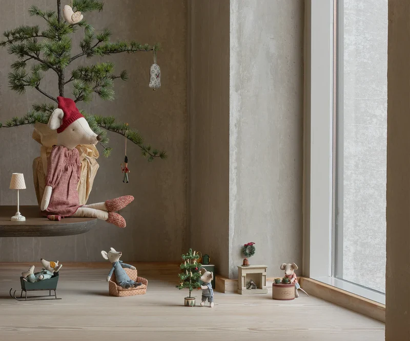 Mini-Weihnachtsbaum mit LED für die Maus
