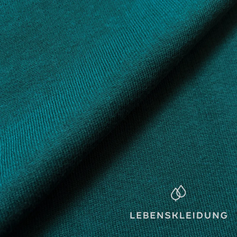 Bio Sweat Stoff gerauht - Teal