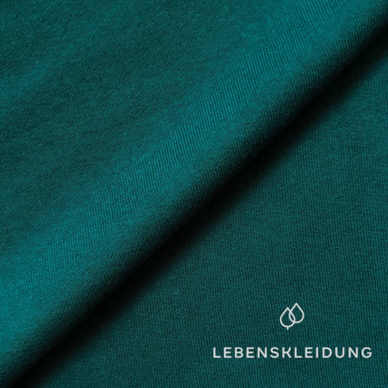 Bio Sweat Stoff gerauht - Teal