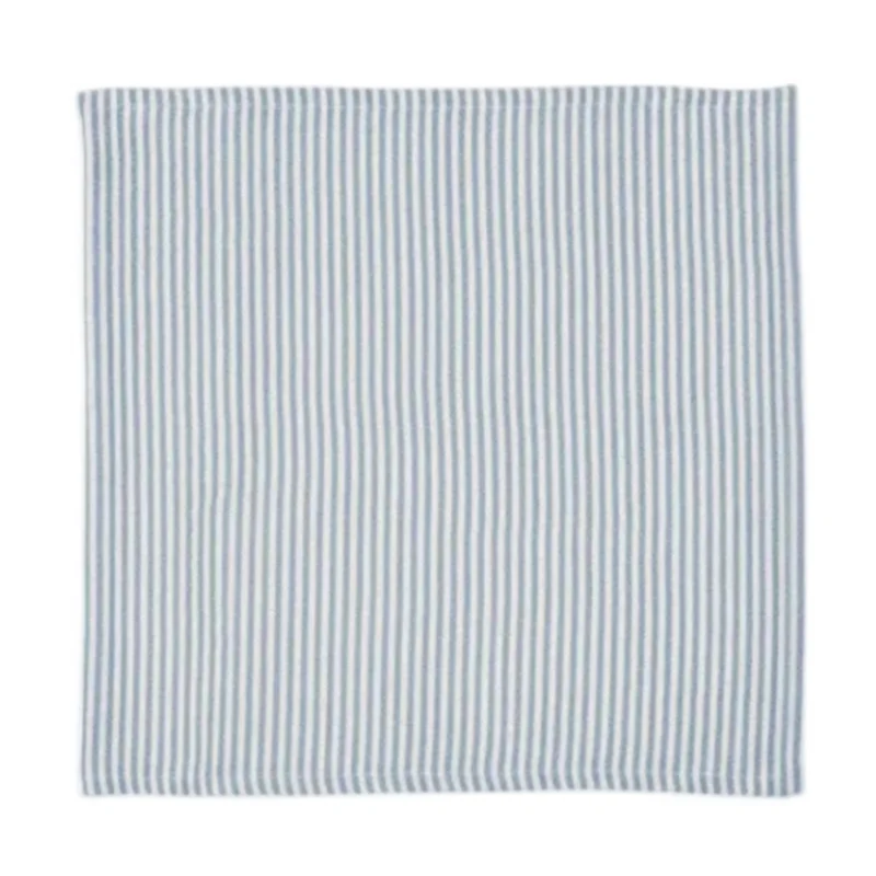 Ib Laursen Stoffserviette doppelt gewebt hellblau/weiß gestreift 40x40 cm