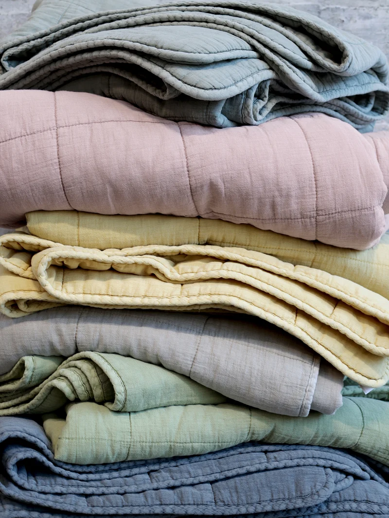 Chic Antique Vintage Quilt Französisch Grün