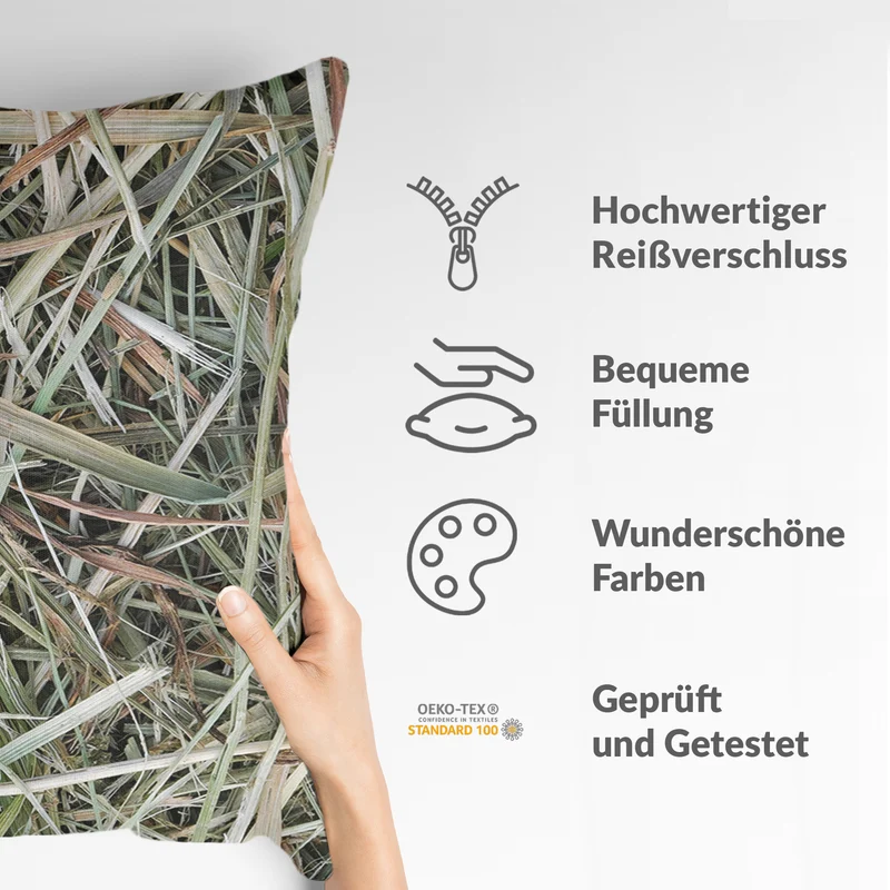 Gesundheitskissen Weiß mit Stroh