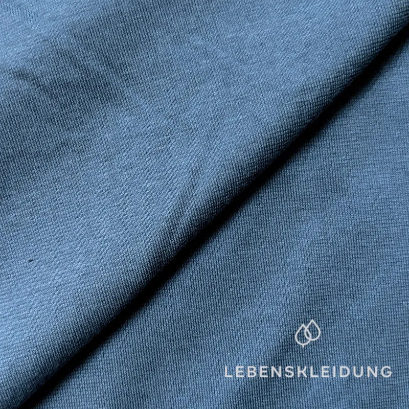 Bio Single Jersey Stoff - Steinblau