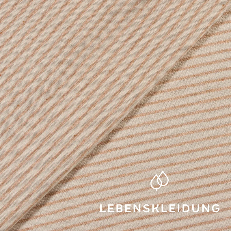Bio Color Grown Cotton Jersey - Striped Color Grown Cotton