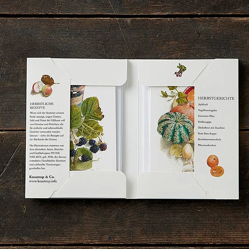 Kartenordner So schmeckt der Herbst – 8 Rezeptkarten mit Umschlägen