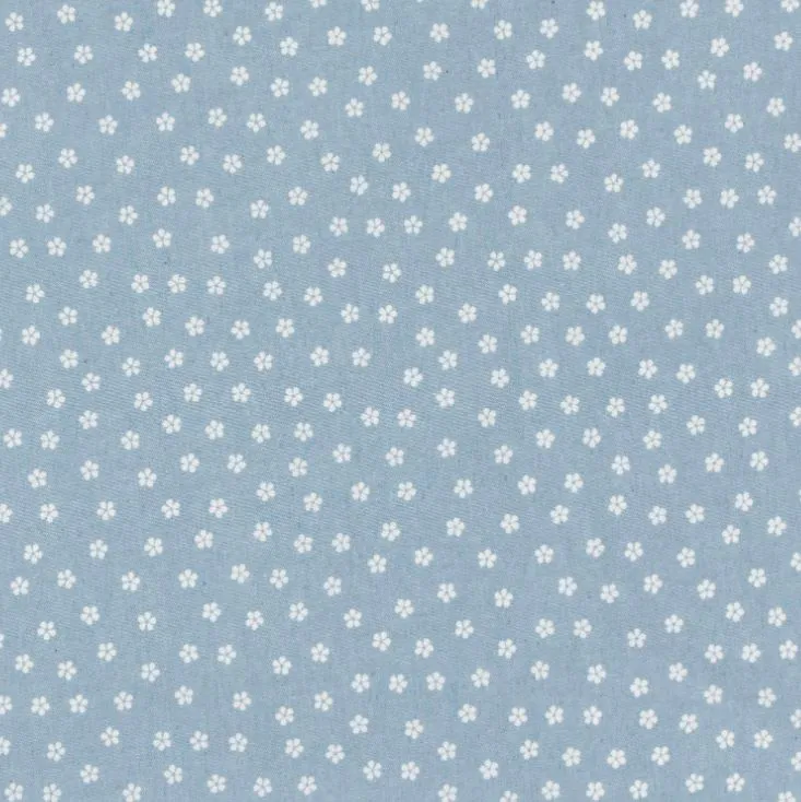 Jeansstoff leicht Blumen *Ab 50cm