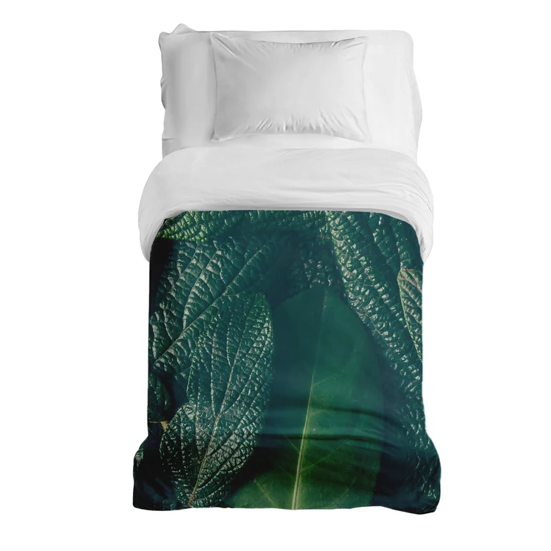 Therapiedecken Baumwollbezug Grüne Blätter