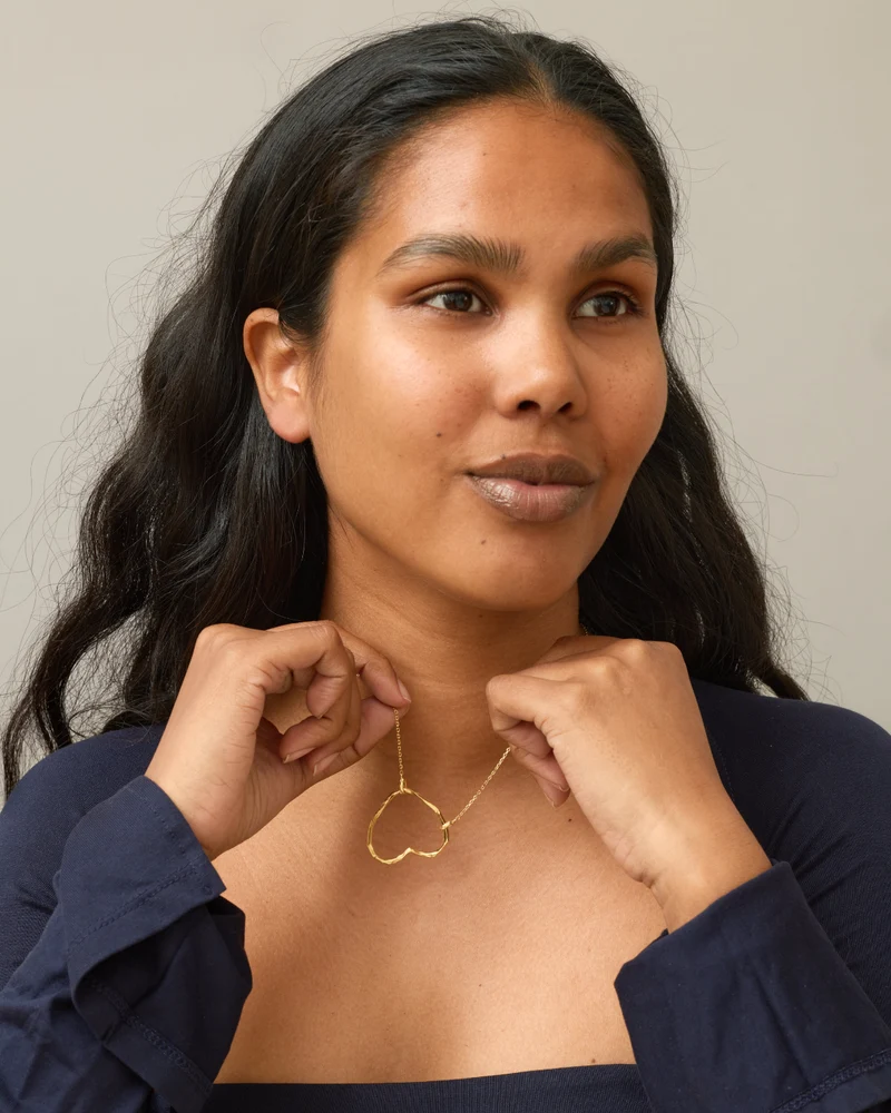 Halskette Organic Heart Chunky - Gold