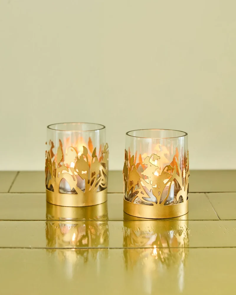 Teelichthalter Lily – Messing