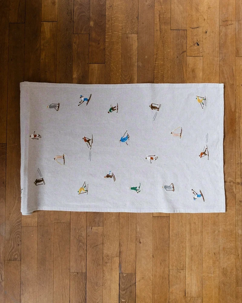 Tischläufer Skifahrer - 45 x 150 cm