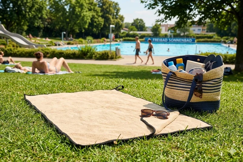 Großes Strandtuch für Sitzsäcke und fürs Freibad
