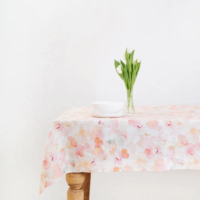 Tischdecken FRÜHLING aus natürlichem Leinen