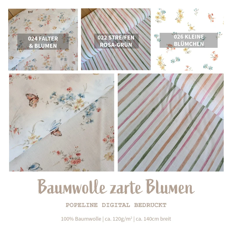 Baumwolle digital bedruckt Blümchen *Ab 50cm