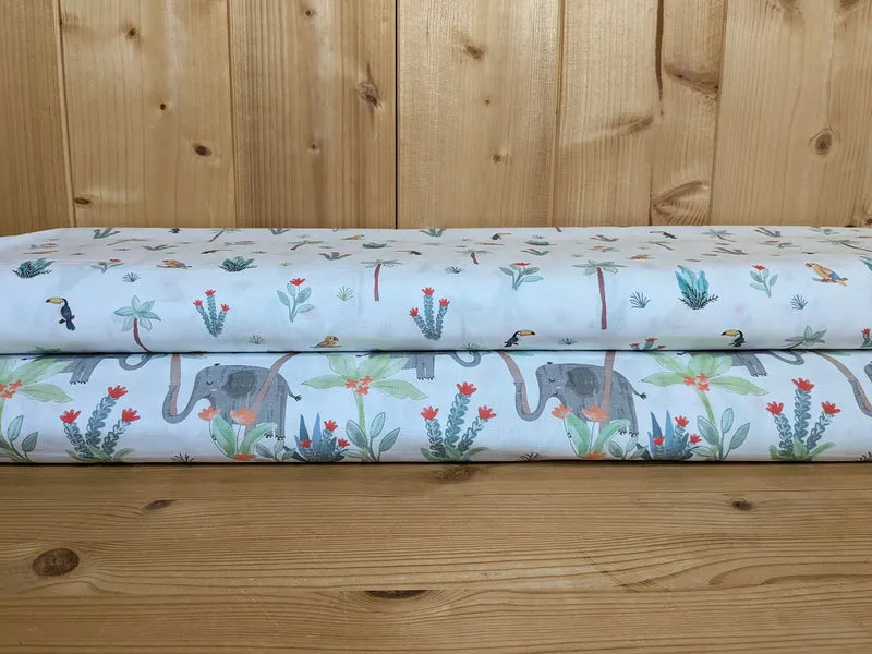 Baumwolle digital bedruckt Elefanten *Ab 50cm