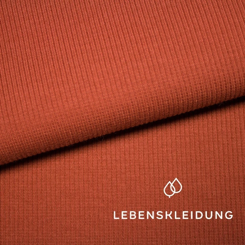 Bio RIB 2x1 (Bündchen) - Henna - komplette Originalrollen