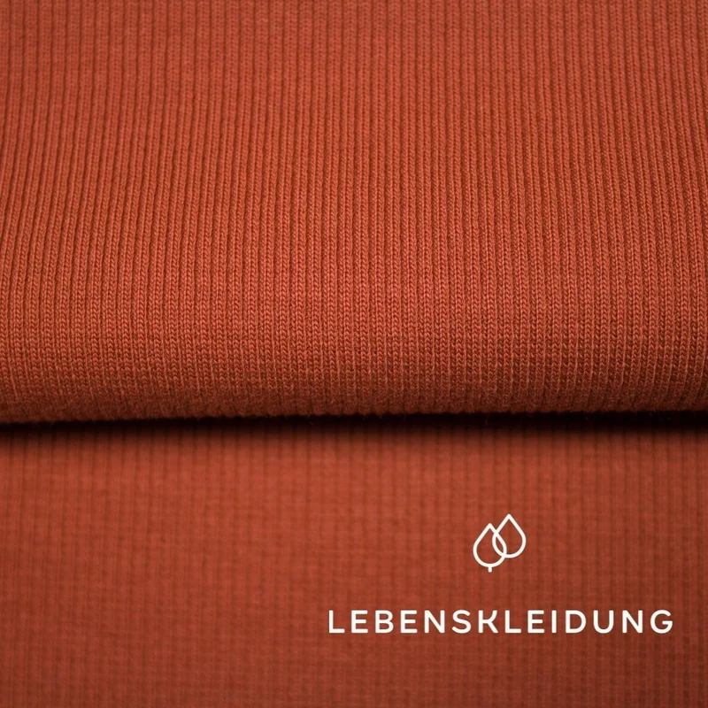Bio RIB 2x1 (Bündchen) - Henna - komplette Originalrollen