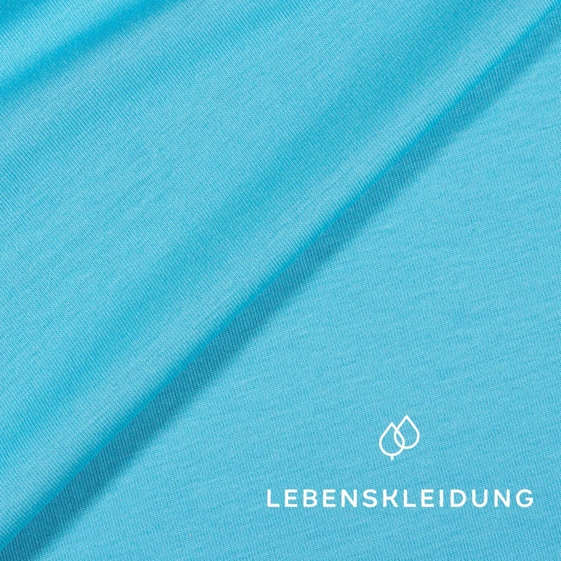 Bio Stretch Jersey Stoff - Aqua Blue - komplette Originalrollen