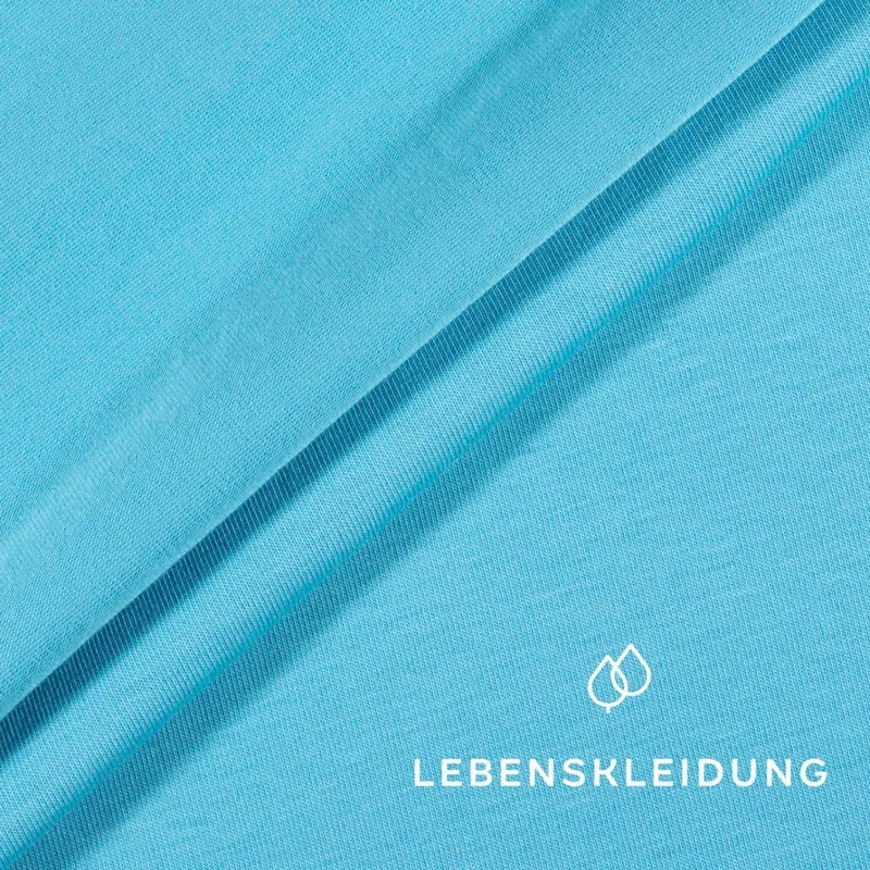Bio Stretch Jersey Stoff - Aqua Blue - komplette Originalrollen