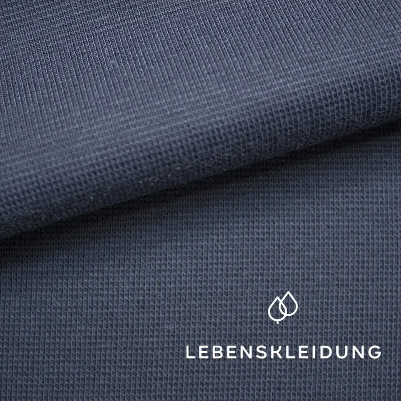 Bio Bündchen Stoff - Navy - komplette Originalrollen