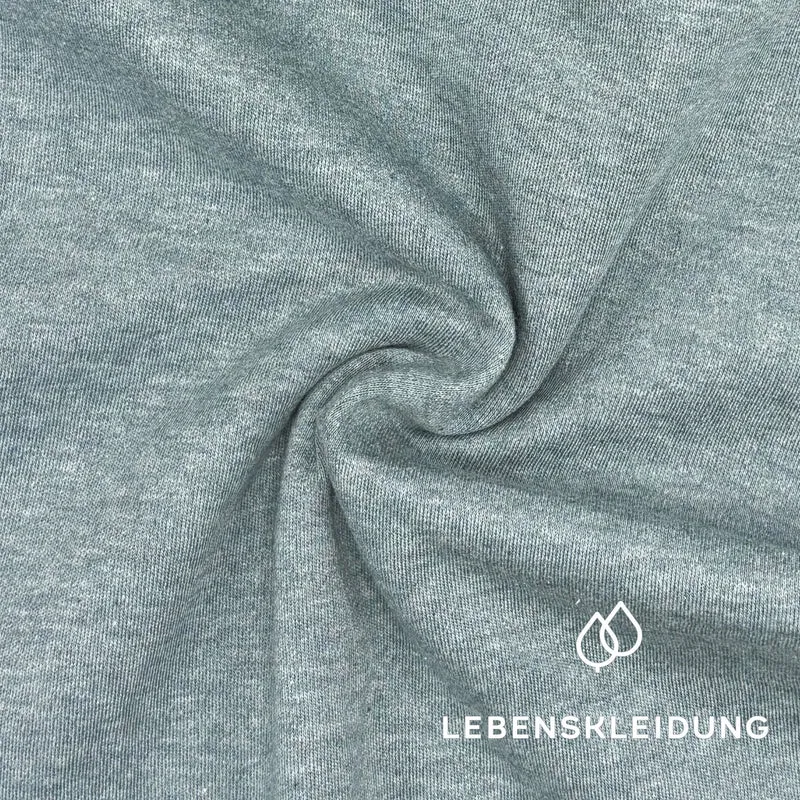 Re-Life Interlock Stoff Stone Green Melange - komplette Originalrollen