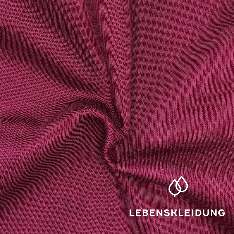 Re-Life Sweatstoff Baumwolle & recyceltes Polyester Merlot
