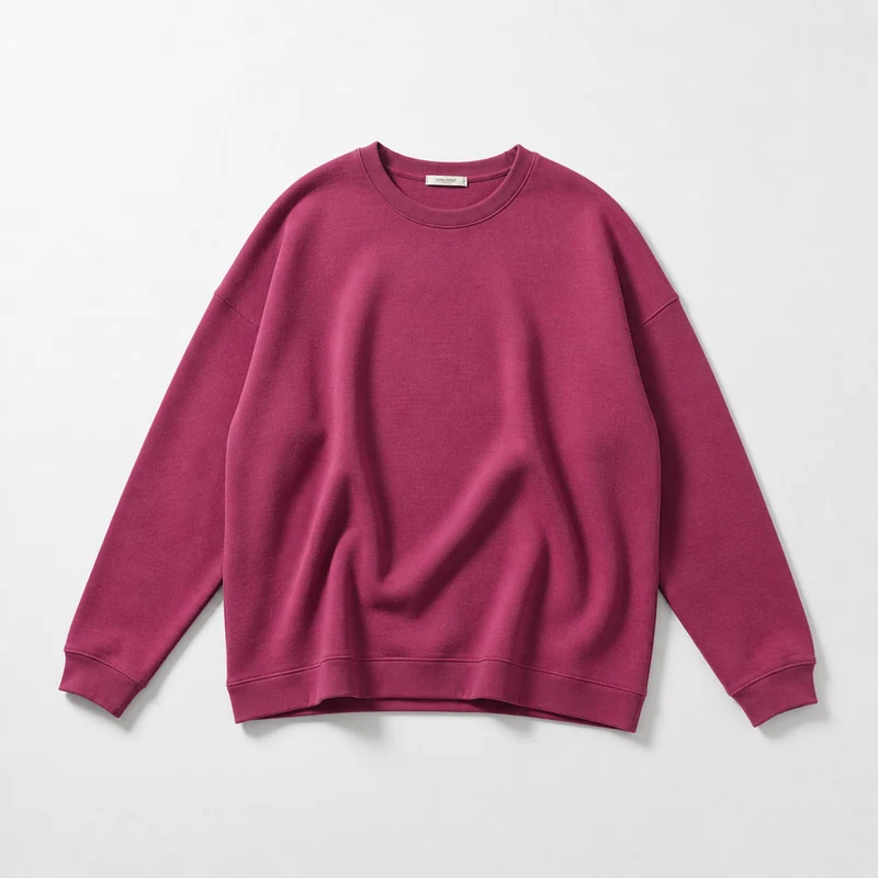 Re-Life Sweatstoff Baumwolle & recyceltes Polyester Merlot